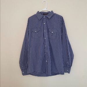 James Tattersall Collard Long Sleeve Plaid Button Down Mens Size XL